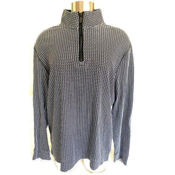 JERMYN & BOND Long Sleeve Mesh Pattern Men's Polo Shirt - Size M/M - Picture 1 of 9